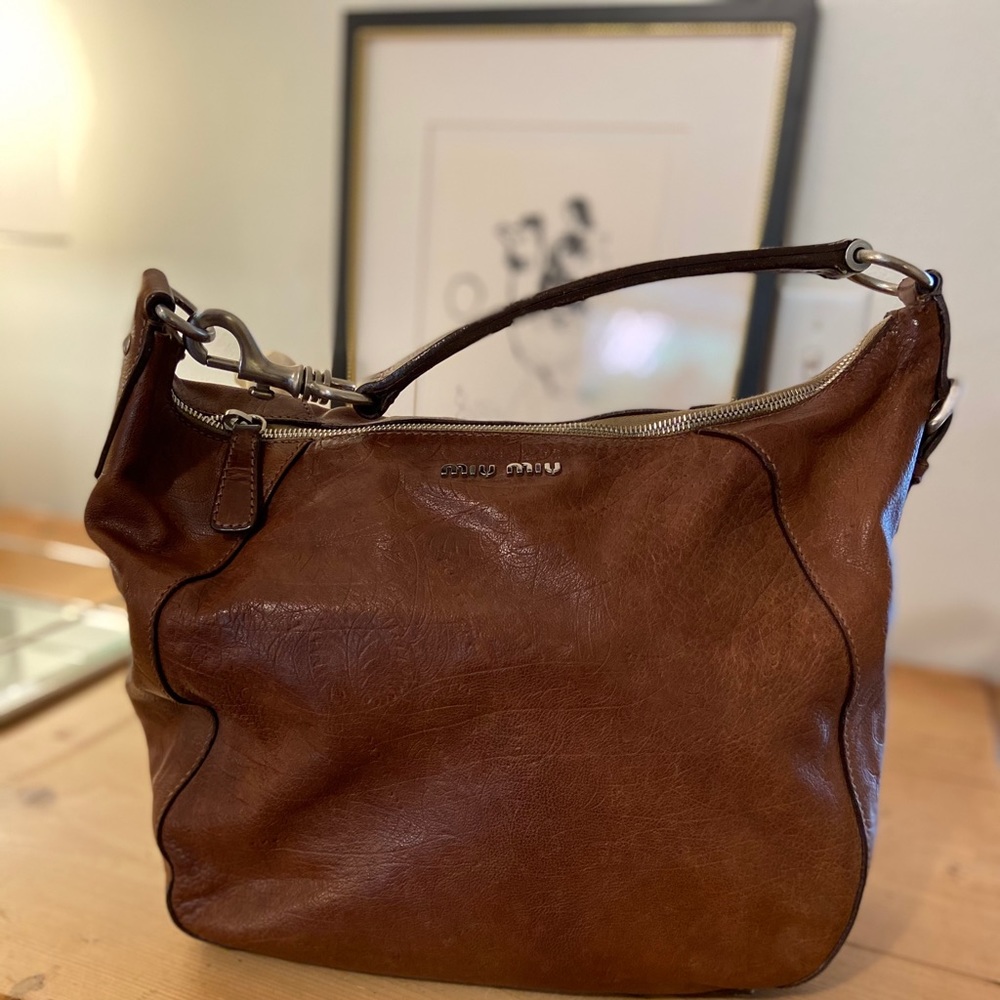 Miu Miu Chestnut Brown Shoulder Bag